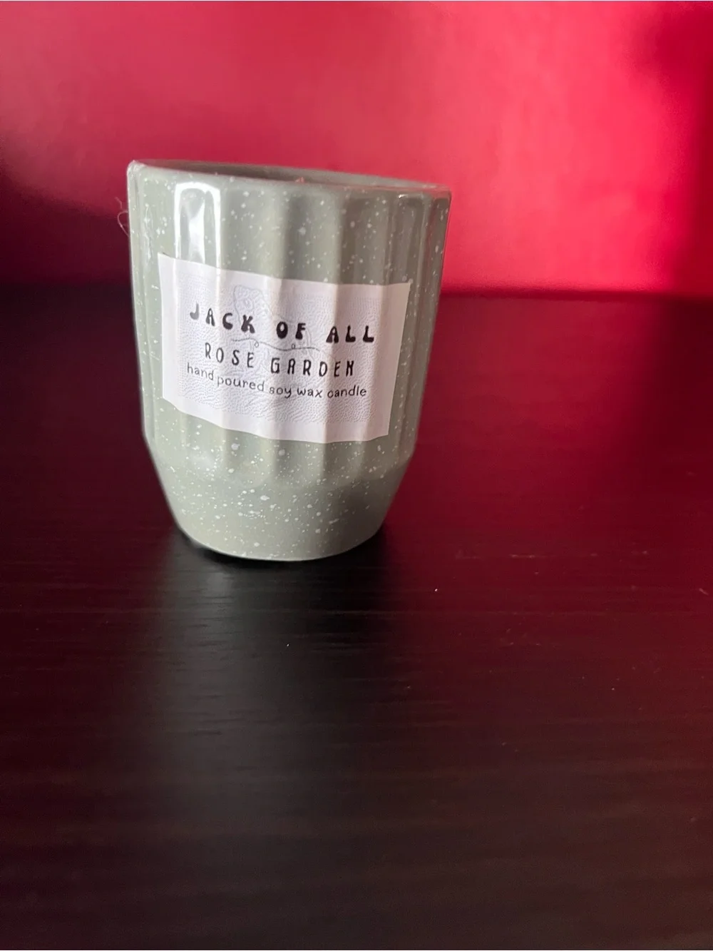 Rose Garden Soy Wax Candle - Sage Green